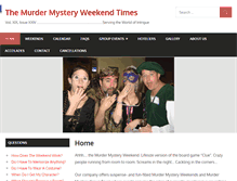 Tablet Screenshot of murdermysteryweekend.com